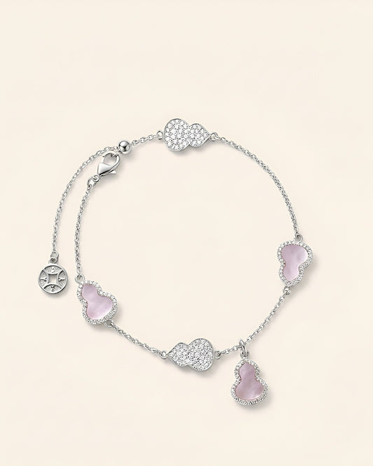 粉贝母葫芦手链 (Blush Pearl Gourd Bracelet)