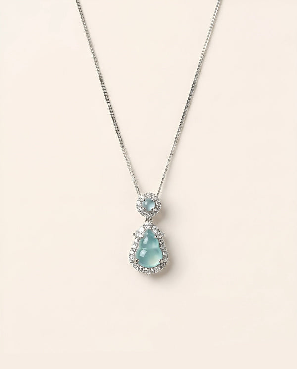 冰蓝透葫芦翡翠 ｜Icy Blue Clarity Jade Gourd Necklace