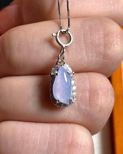 冰紫随形万能扣翡翠吊坠｜Icy Lavender Freeform Burmese Jade