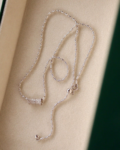 晴水翡翠小米珠项链+手链 (Jade Bead Necklace + Bracelet)