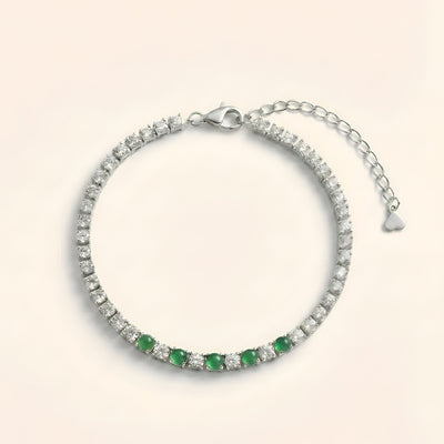Emerald Path Jadeite Tennis Bracelet