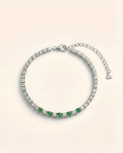 Emerald Path Jadeite Tennis Bracelet