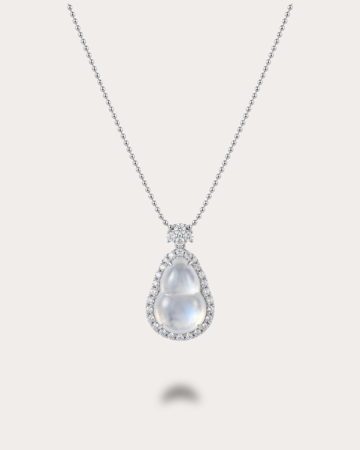 炸光冰白葫芦｜Aqua White Gourd Necklace