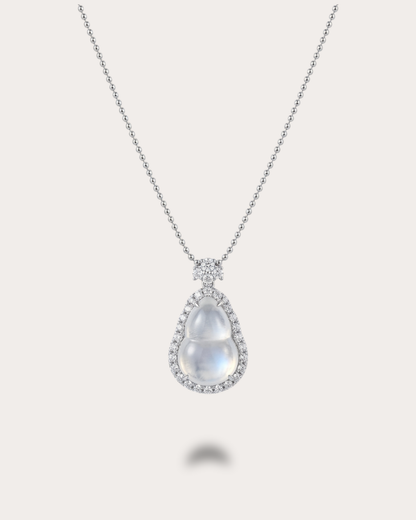 炸光冰白葫芦｜Aqua White Gourd Necklace