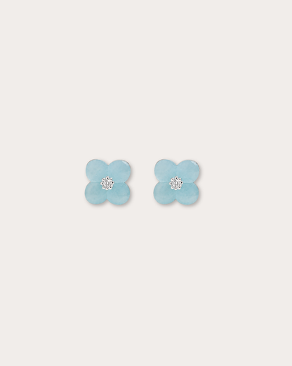 Bloom Stud Earrings – Celeste Blue