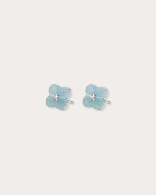 Bloom Stud Earrings – Celeste Blue