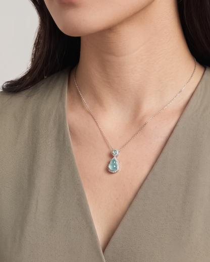冰蓝透葫芦翡翠 ｜Icy Blue Clarity Jade Gourd Necklace
